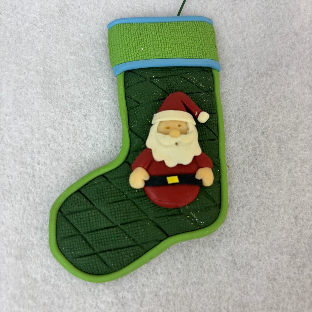 Handmade Christmas Ornament Santa Snowman Stocking Holiday Decoration